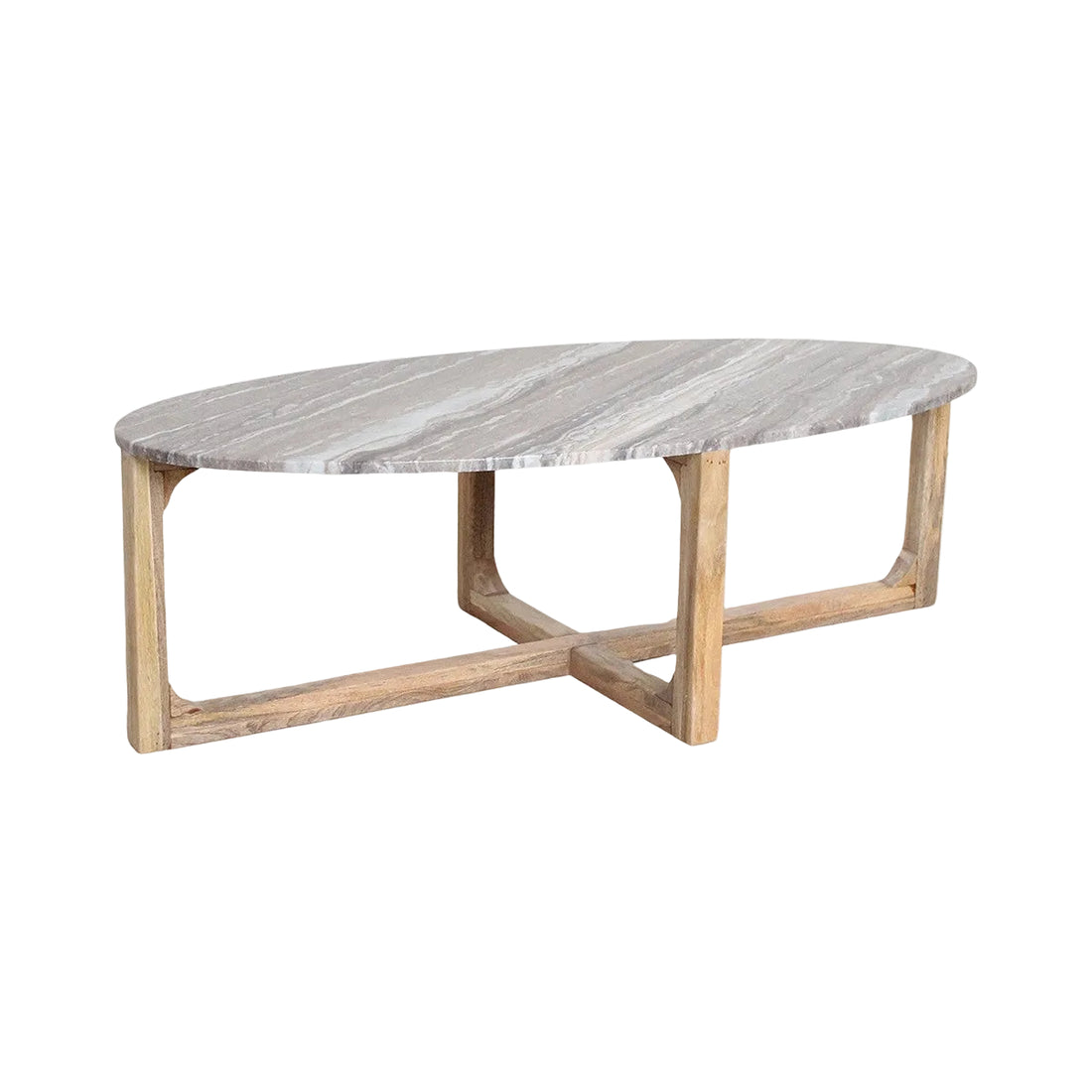 Table basse Marbre Fantasy Ovale Marron Raw Materials