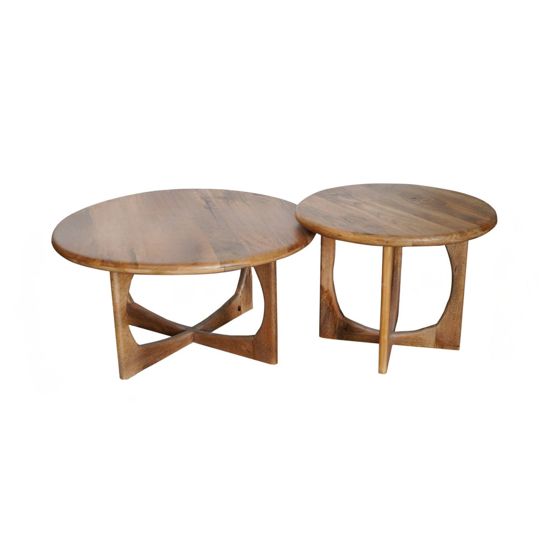 Tables basses Milou Bois de manguier Naturel Lot de 2 Starfurn