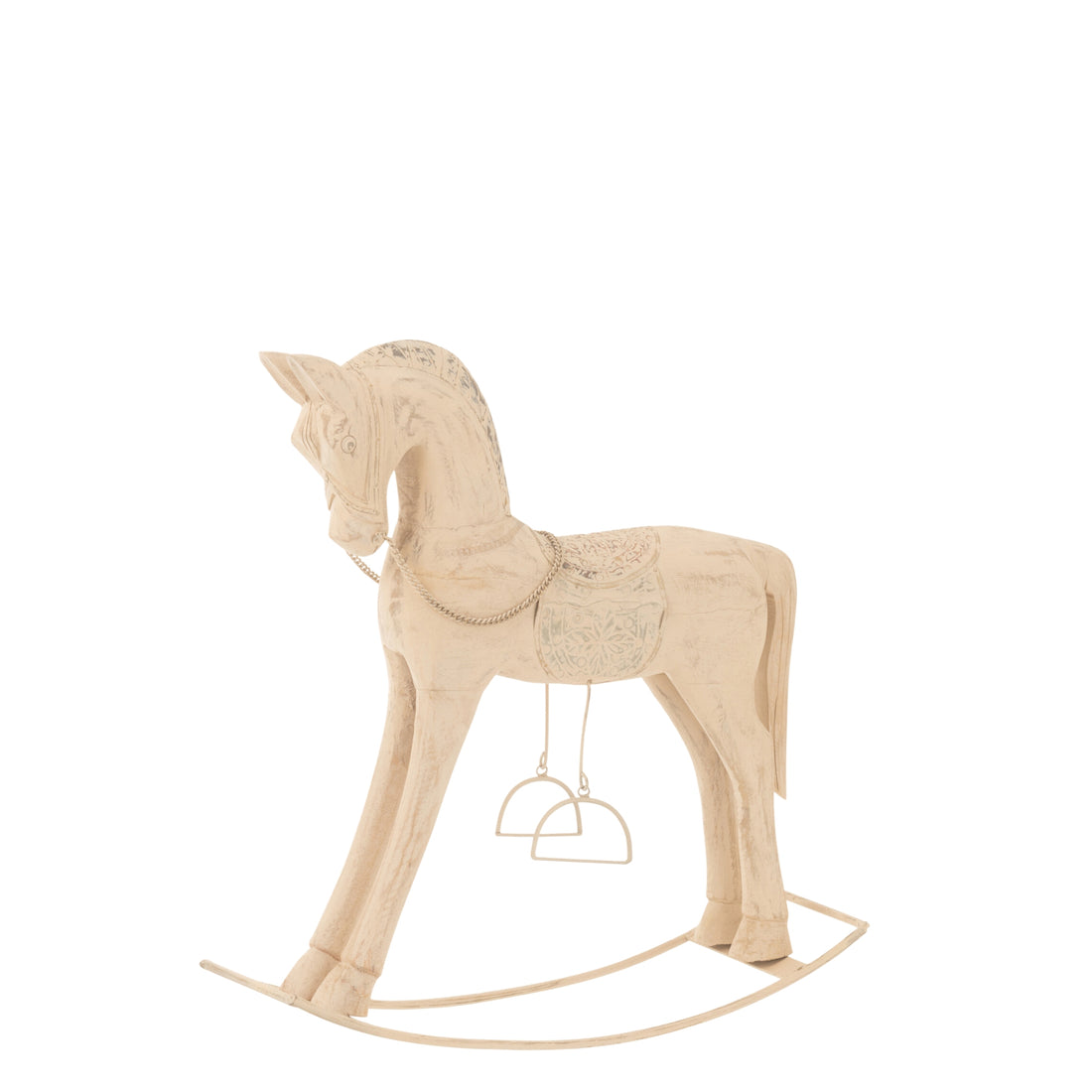 Cheval à bascule Topo Bois de manguier Naturel Petit J-Line