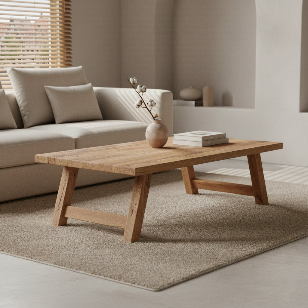 Table basse rectangulaire Farmwood en matériaux bruts