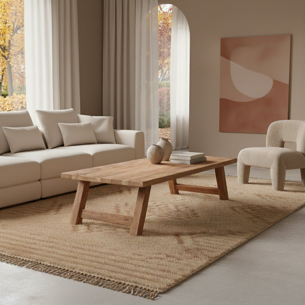 Table basse rectangulaire Farmwood en matériaux bruts