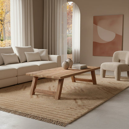 Table basse rectangulaire Farmwood en matériaux bruts