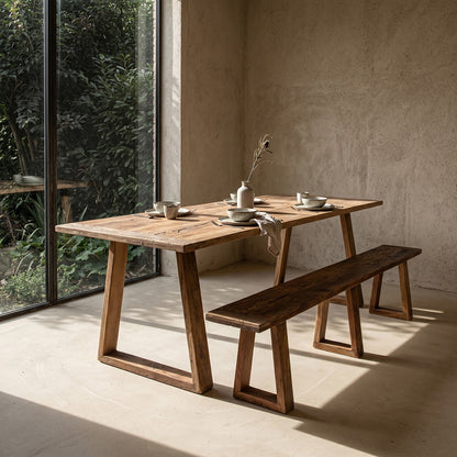 Table à manger en teck Farmwood 200 cm Raw Materials