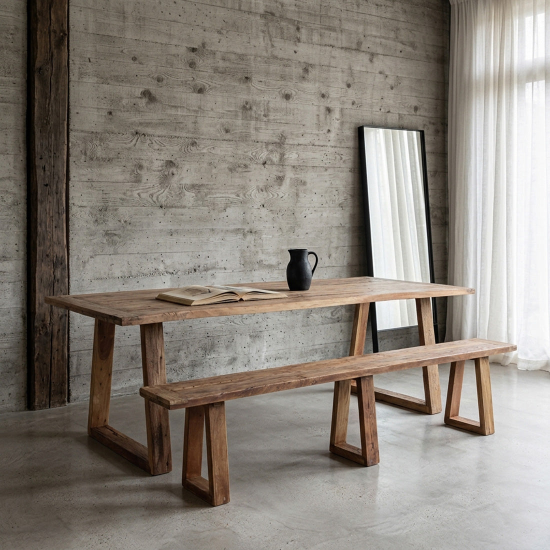 Table à manger en teck Farmwood 200 cm Raw Materials