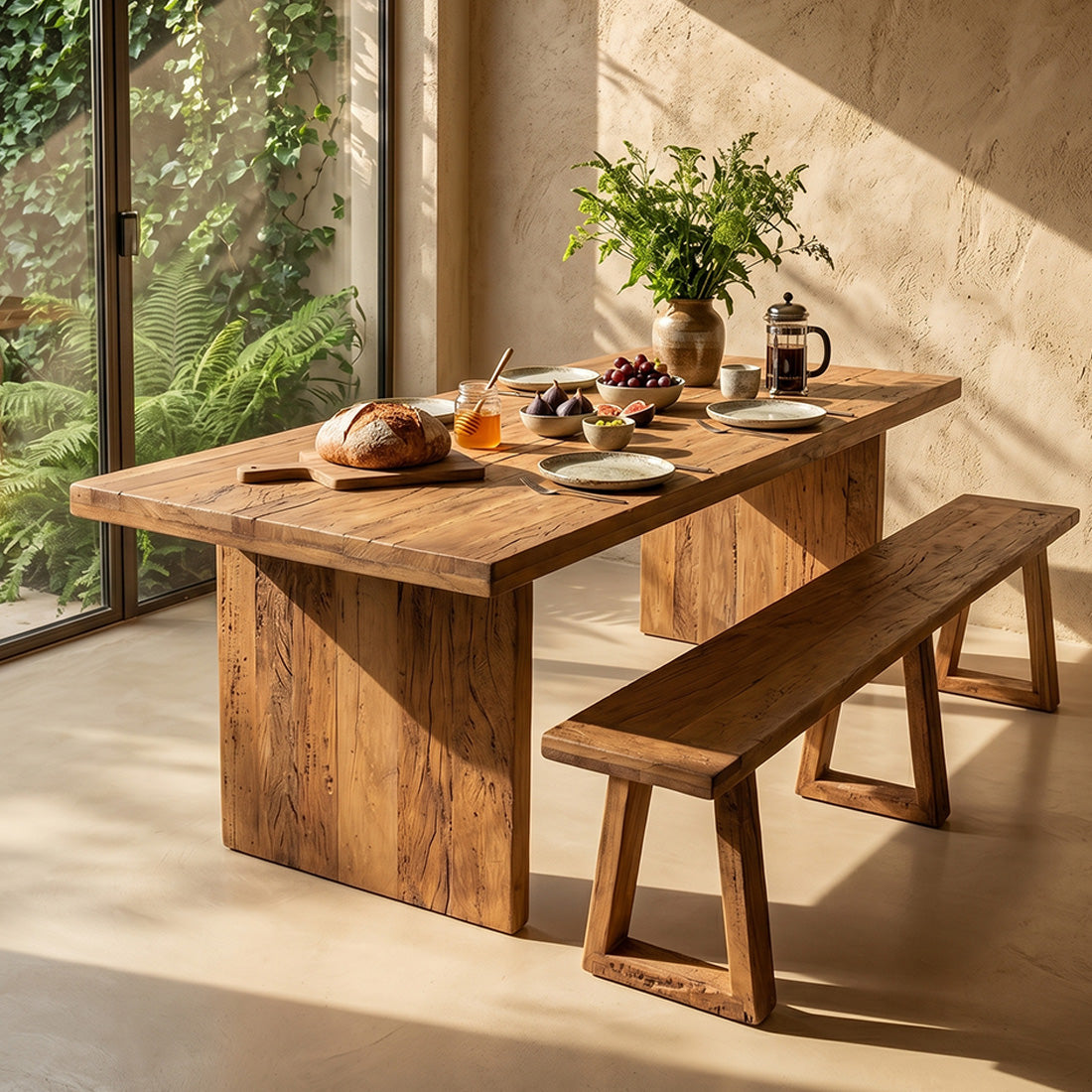 Table à manger Farmwood Waterfall - 240cm Matières brutes