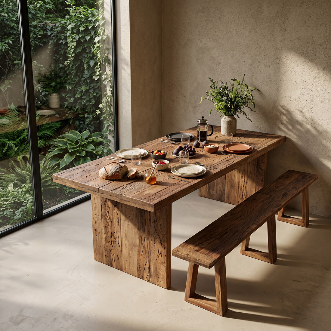 Table à manger Farmwood Waterfall - 240cm Matières brutes