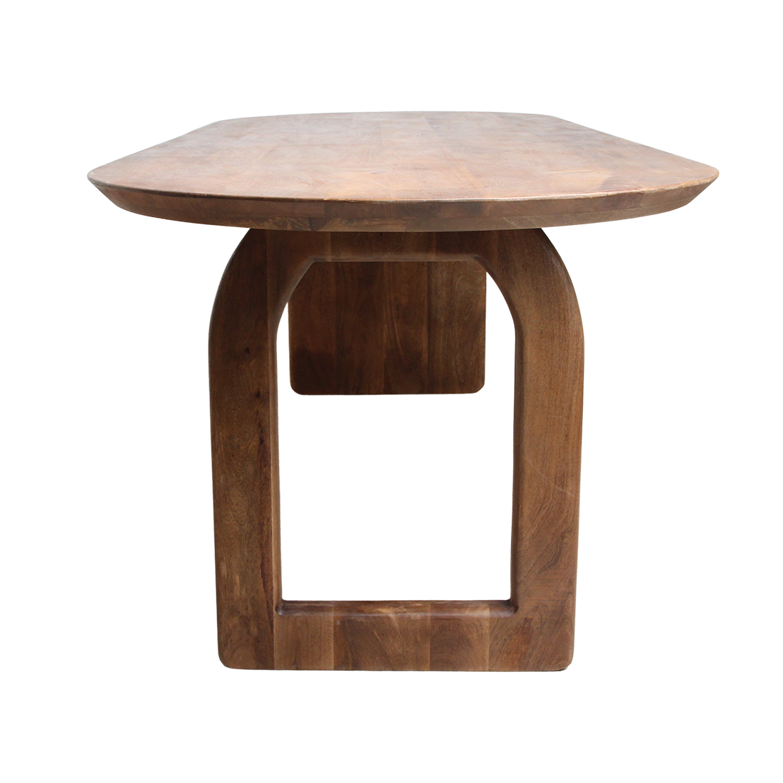 Table à manger Bullnose Mix marron 180 cm Raw Materials