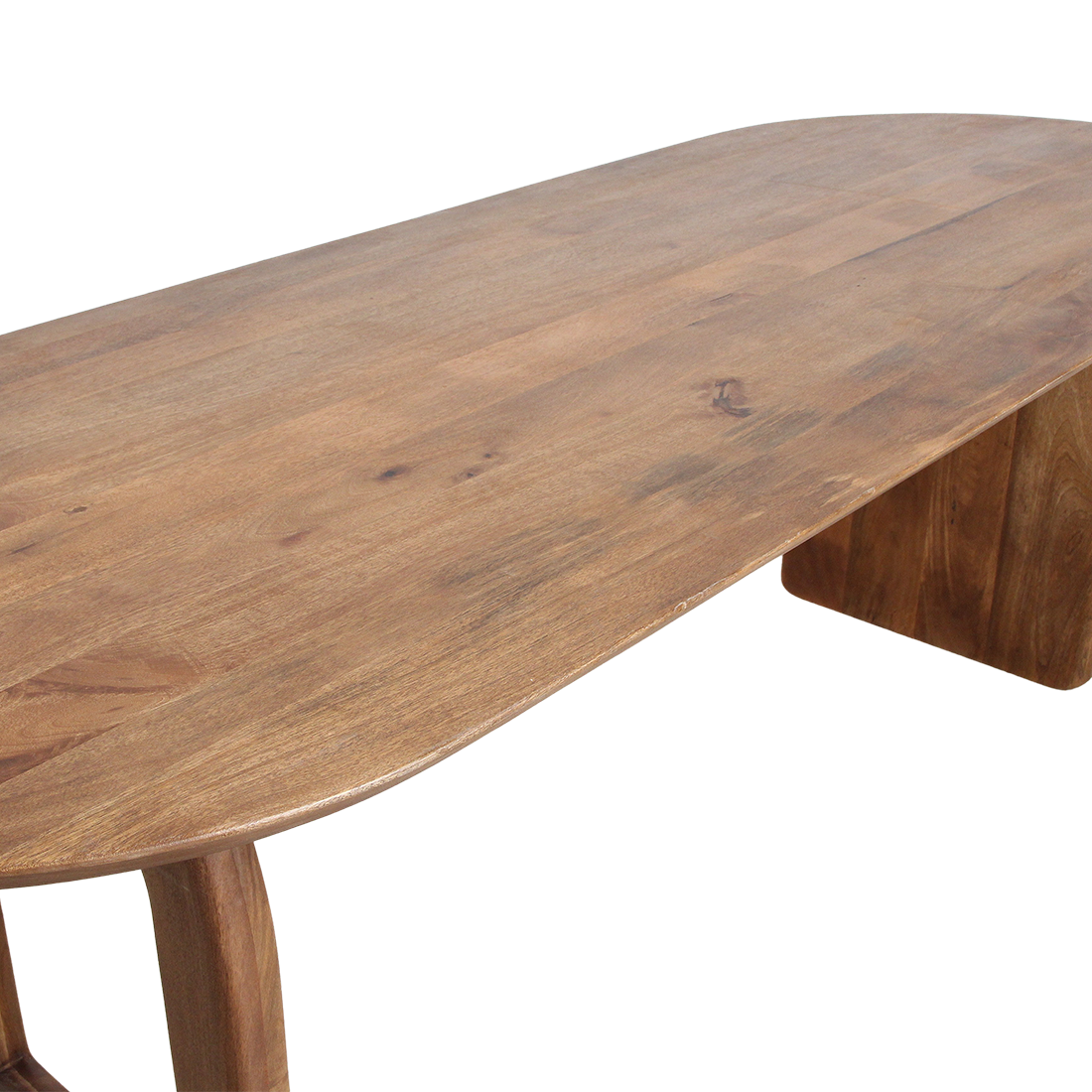 Table à manger Bullnose Mix marron 180 cm Raw Materials