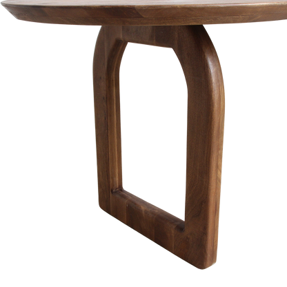 Table à manger Bullnose ouverte marron 180 cm Raw Materials