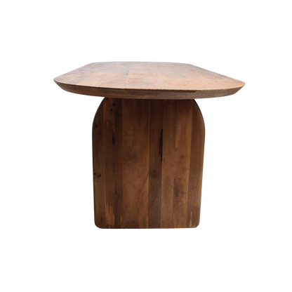 Table à manger Bullnose Mix marron 200 cm Raw Materials