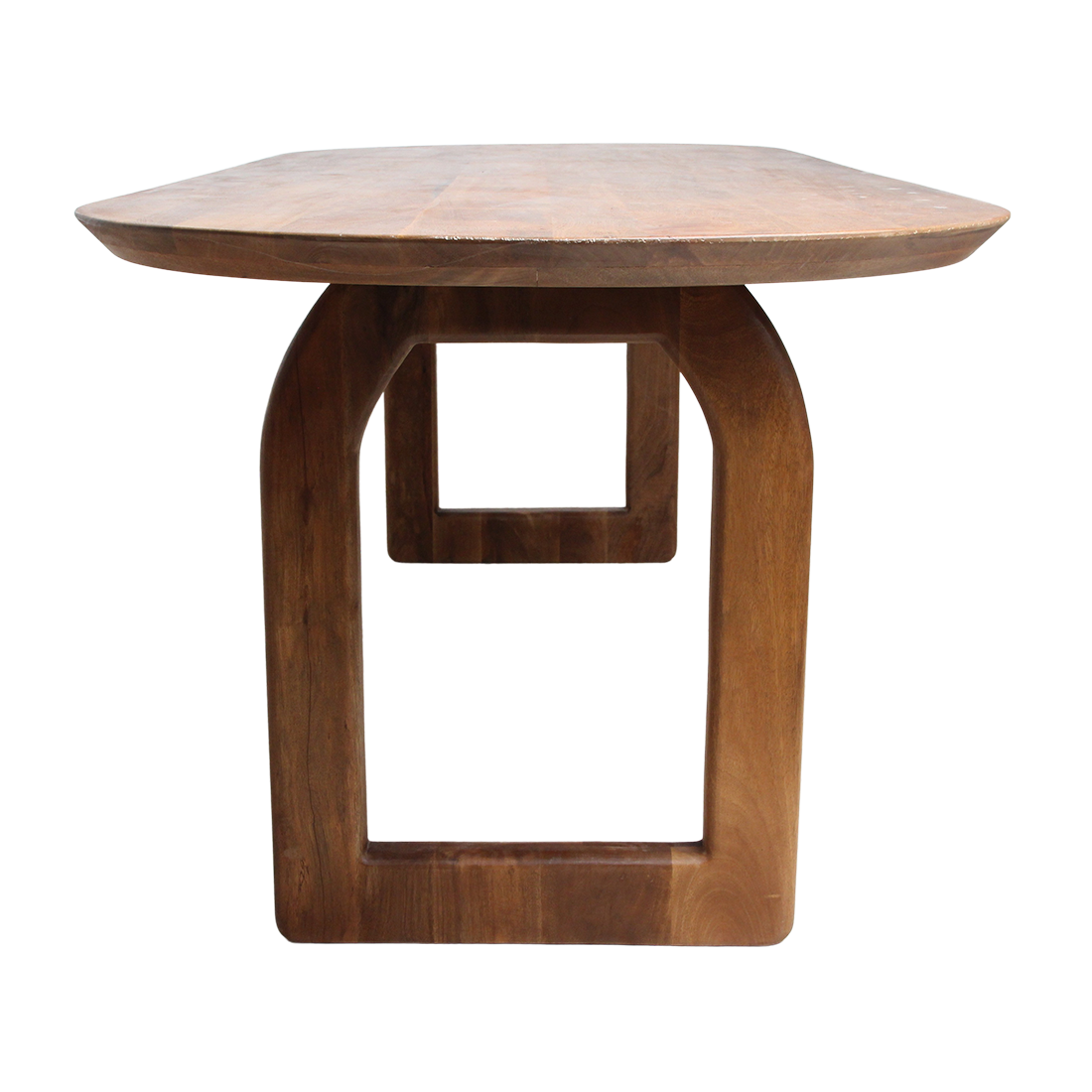 Table à manger Bullnose ouverte marron 200 cm Raw Materials