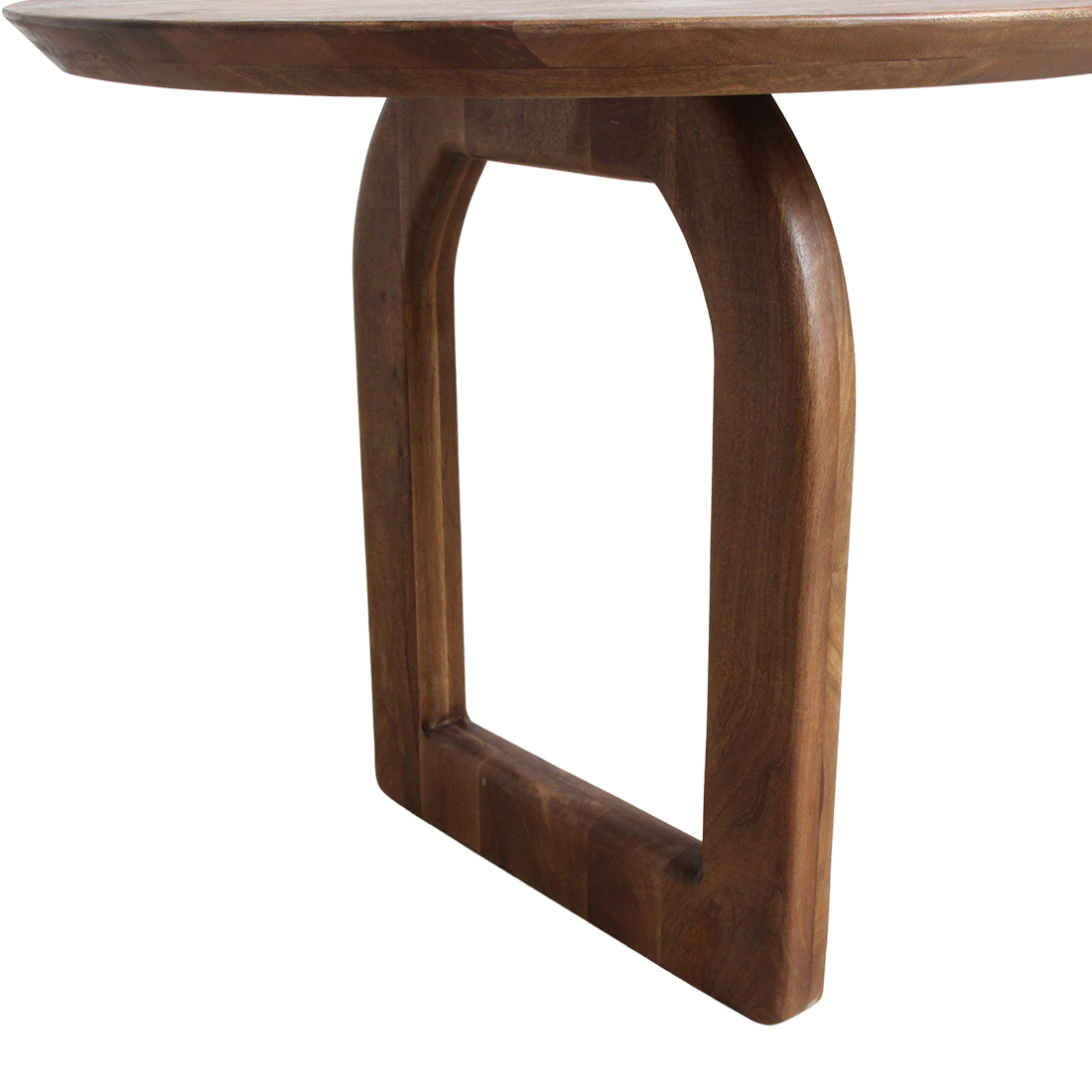 Table à manger Bullnose ouverte marron 200 cm Raw Materials