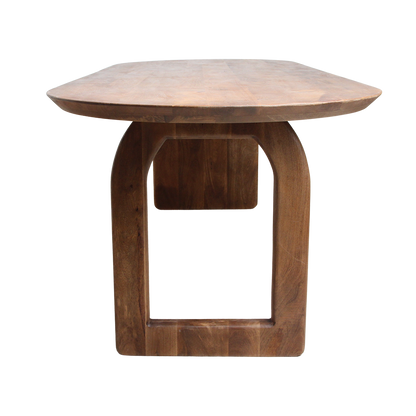 Table à manger Bullnose Mix marron 240 cm Raw Materials