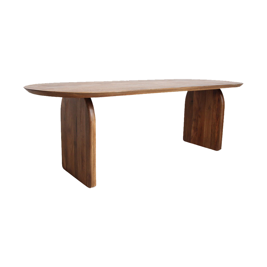 Table à manger Bullnose marron fermé 240 cm Raw Materials