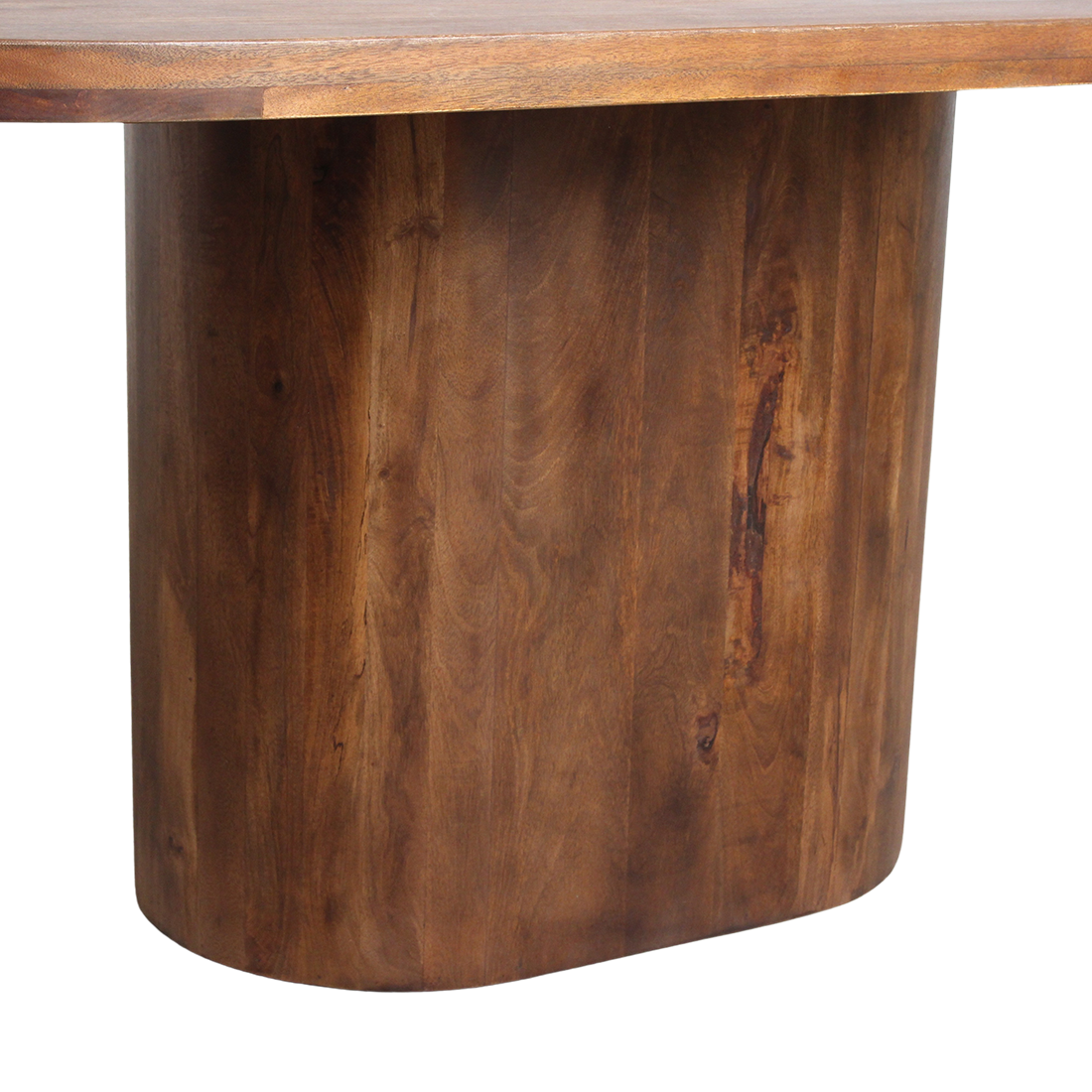 Table à manger Bullnose Rectangulaire Ovale Bois de manguier 180cm Matières premières