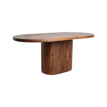 Table à manger Bullnose Rectangulaire Ovale Bois de manguier 200cm Matières premières
