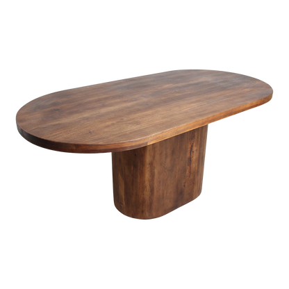 Table à manger Bullnose Rectangulaire Ovale Bois de manguier 240cm Matières premières