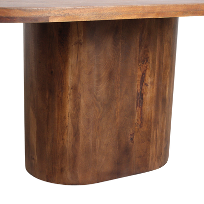 Table à manger Bullnose Rectangulaire Ovale Bois de manguier 240cm Matières premières