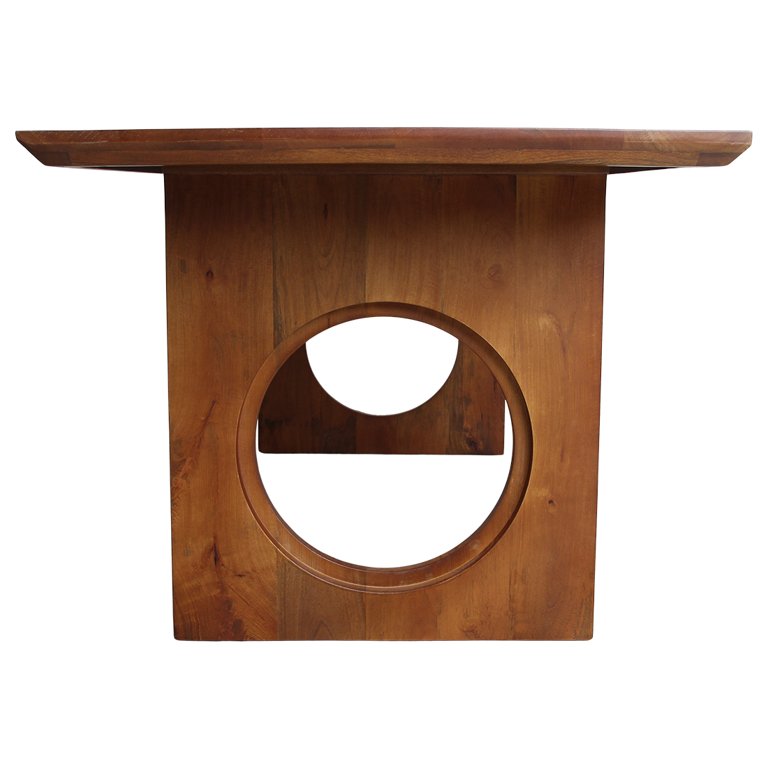 Table à manger Bullnose Chamfered Loop en bois de manguier 180 cm Raw Materials