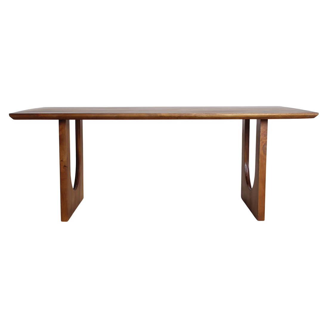 Table de salle à manger Bullnose Chamfered Arch en bois de manguier 180 cm Matières premières