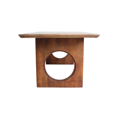 Table de salle à manger Bullnose Chamfered Mix Bois de manguier 180cm Matières premières