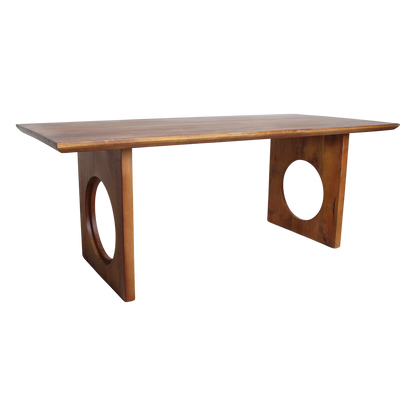 Table à manger Bullnose Chamfered Loop en bois de manguier 200 cm Matières premières