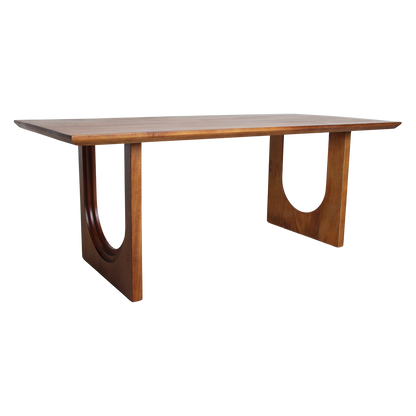 Table à manger Bullnose Chamfered Arch en bois de manguier 200 cm Matières premières