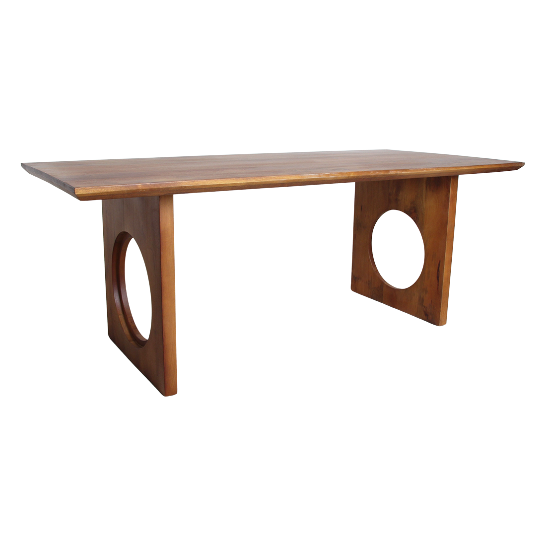 Table à manger Bullnose Chamfered Loop en bois de manguier 240 cm Matières premières