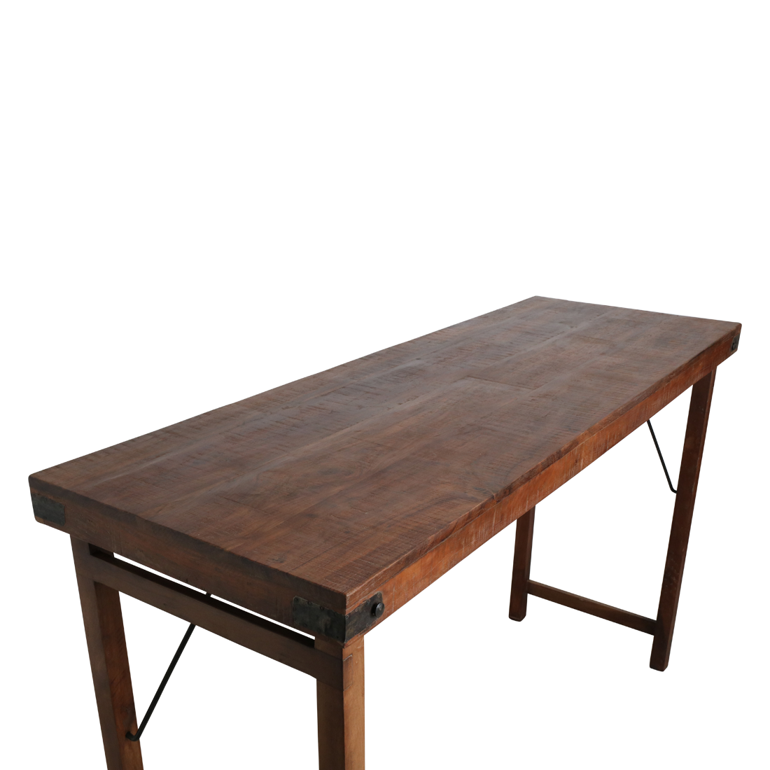 Table de marché en bois marron, pliable Raw Materials