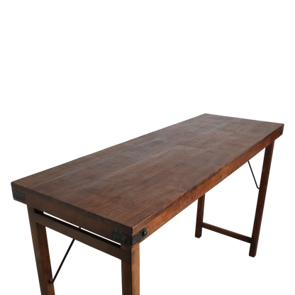 Table de marché en bois marron, pliable Raw Materials