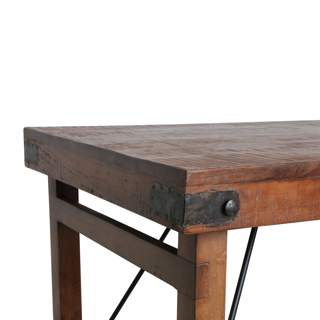 Table de marché en bois marron, pliable Raw Materials