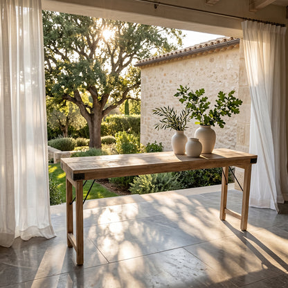 Console Rabattable Limewash  Matières Premières