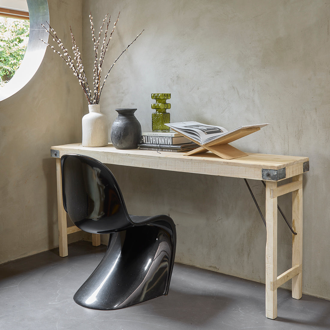 Console Rabattable Limewash  Matières Premières