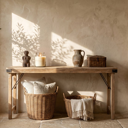 Console Rabattable Limewash  Matières Premières