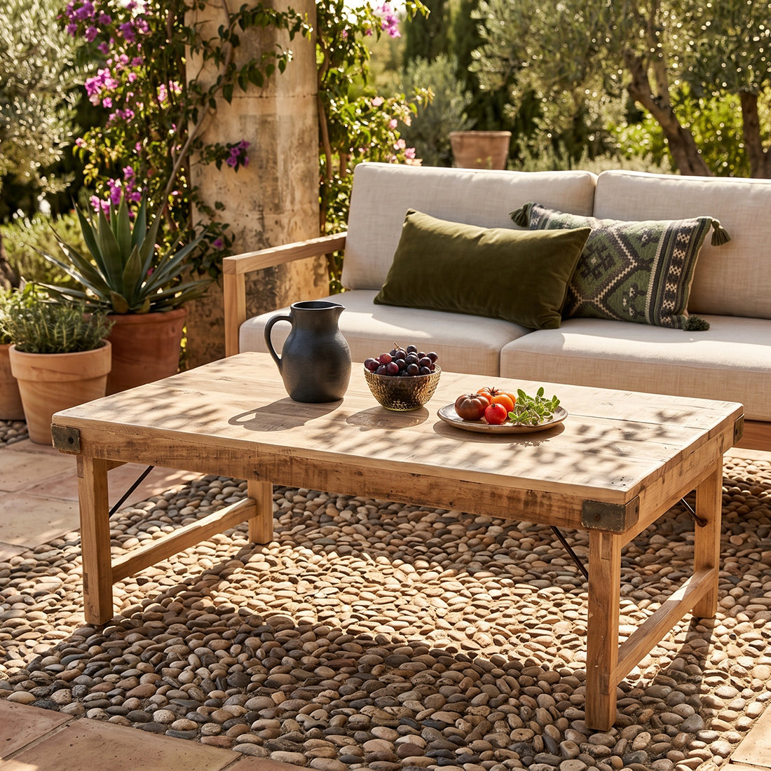 Table basse rabattable Limewash Raw Materials