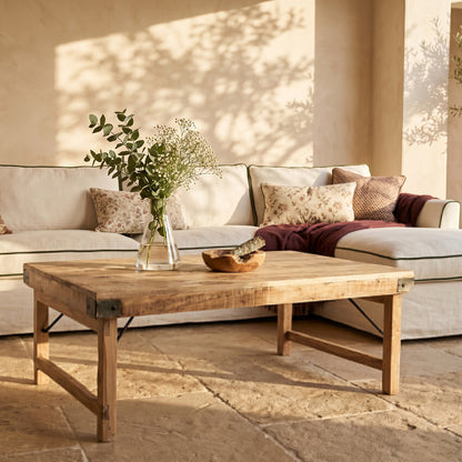 Table basse rabattable Limewash Raw Materials