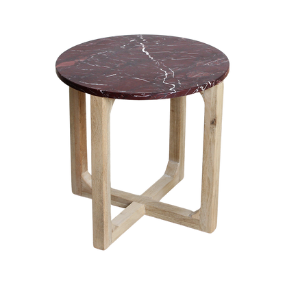 Table d’appoint ronde en marbre « Cherry » Raw Materials