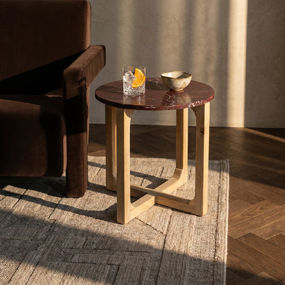 Table d’appoint ronde en marbre « Cherry » Raw Materials