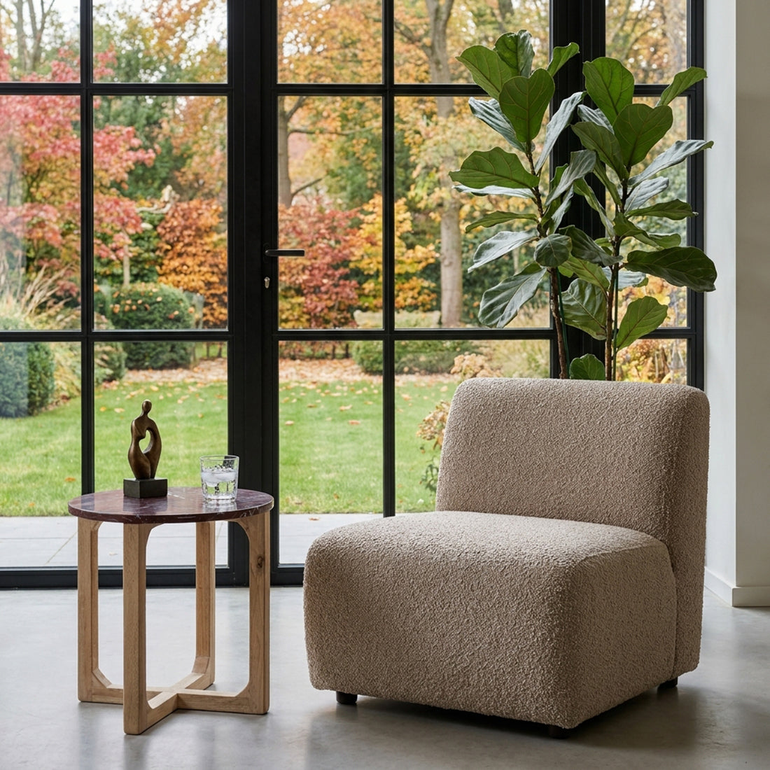 Table d’appoint ronde en marbre « Cherry » Raw Materials