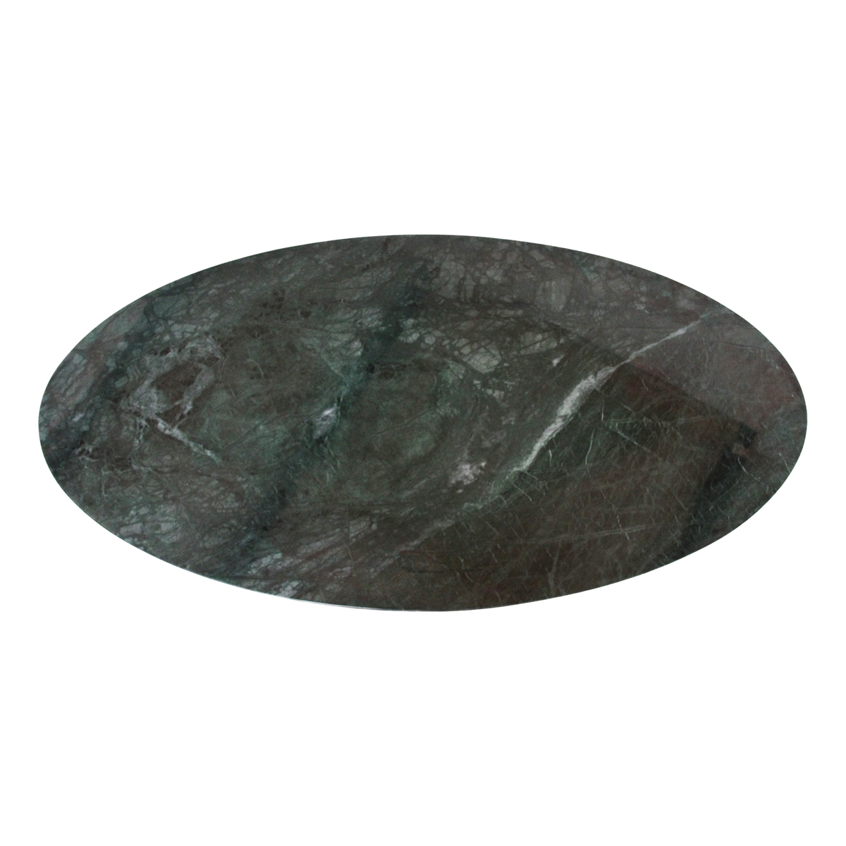 Table basse ovale en marbre vert Raw Materials