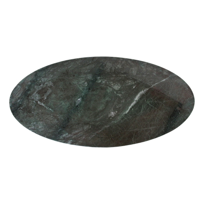 Table basse ovale en marbre vert Raw Materials