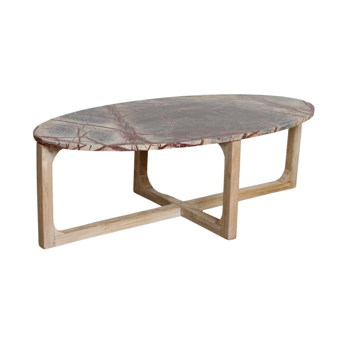 Table basse ovale en marbre Bizar Raw Materials