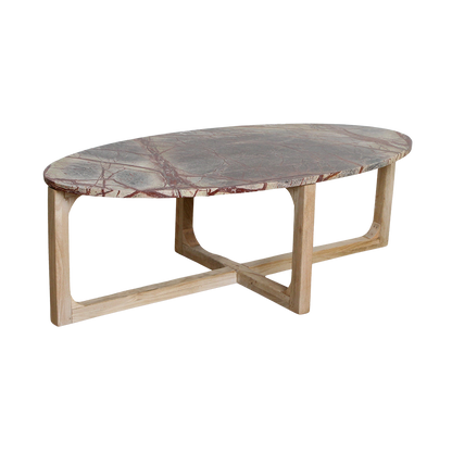 Table basse ovale en marbre Bizar Raw Materials