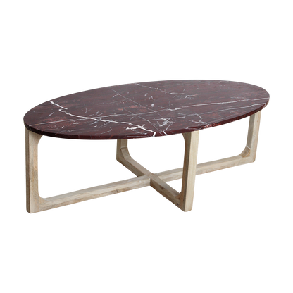 Table basse ovale en marbre « Cherry » Raw Materials