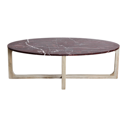 Table basse ovale en marbre « Cherry » Raw Materials