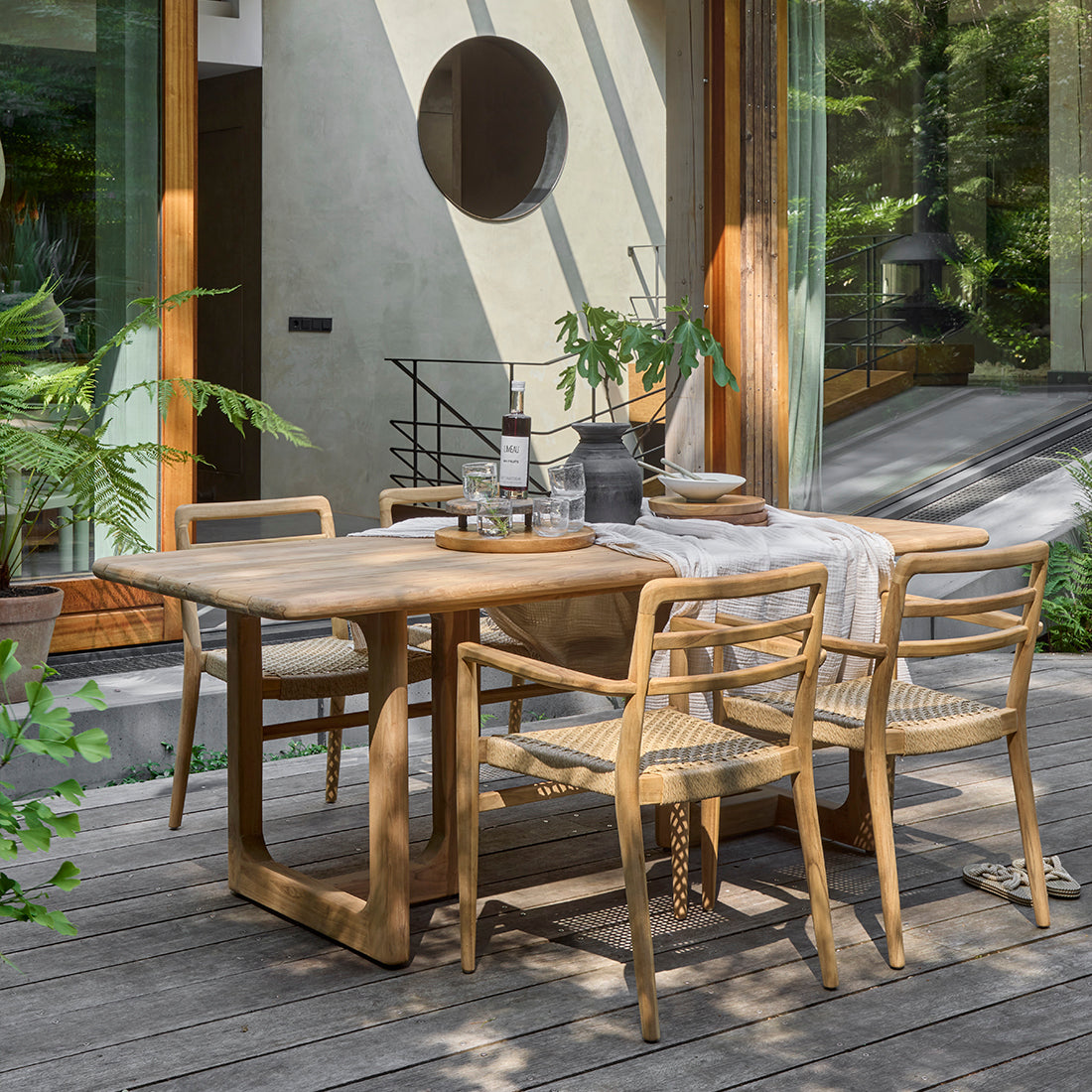 Table de jardin en teck Primavera 240 cm Raw Materials