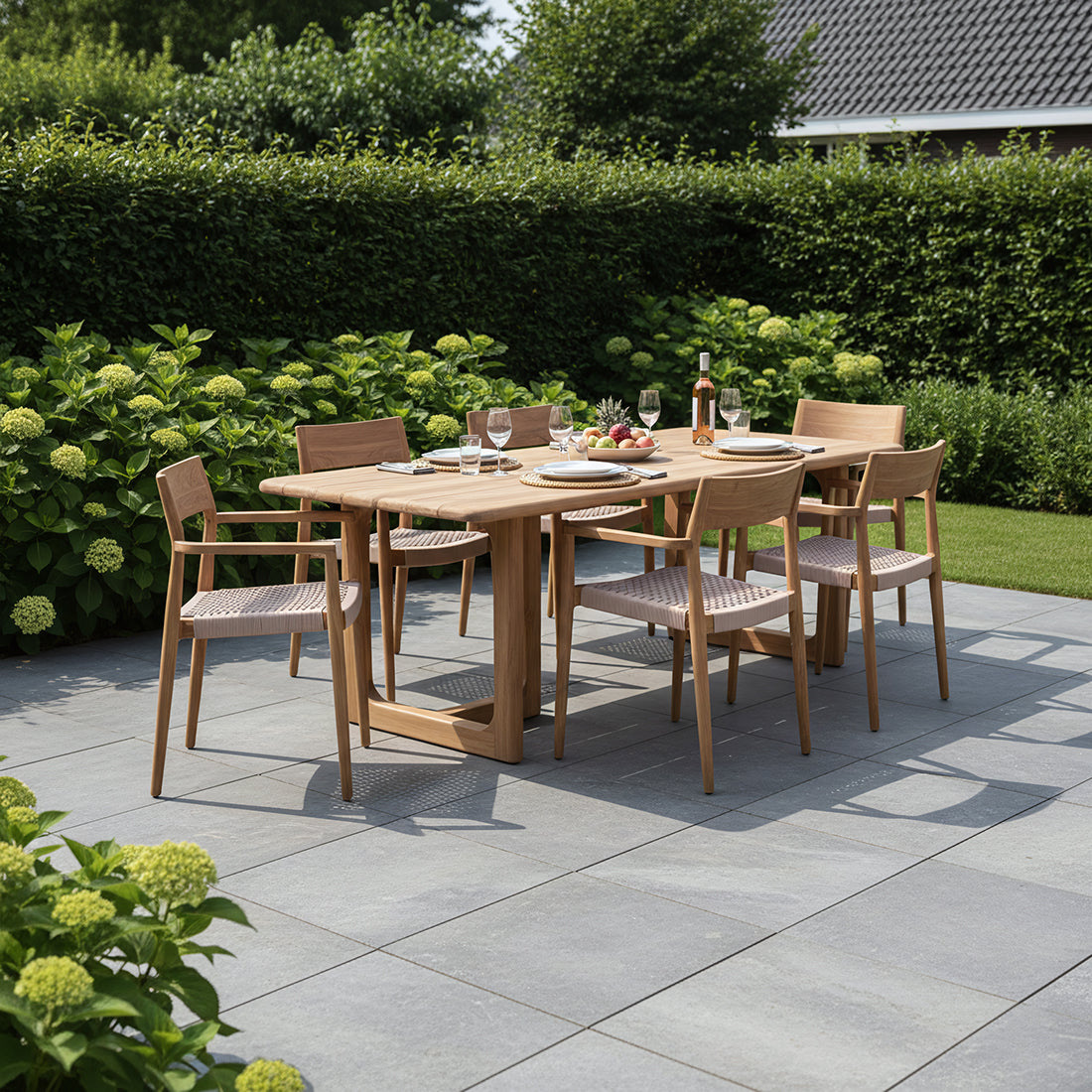 Table de jardin en teck Primavera 240 cm Raw Materials