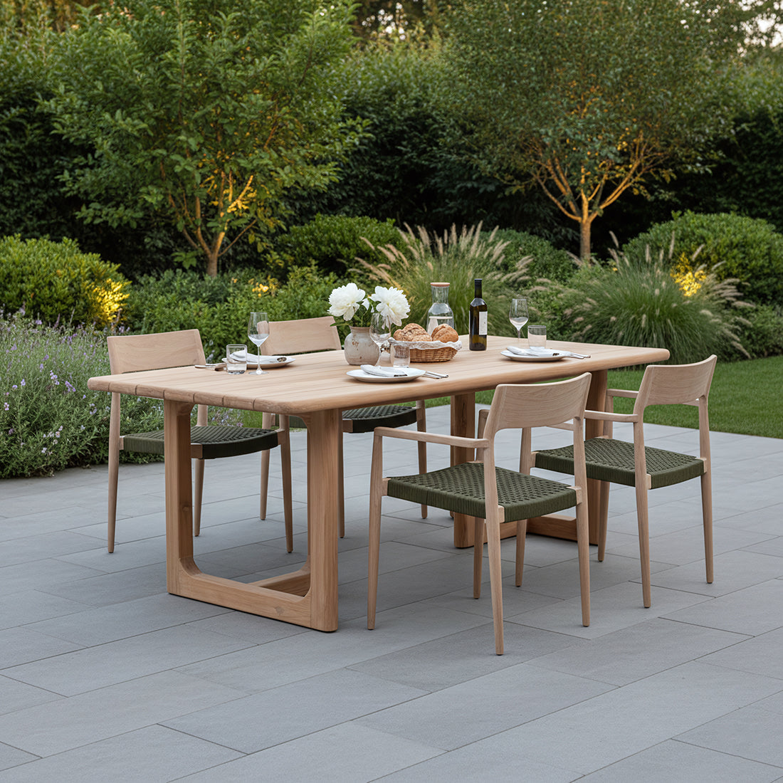 Table de jardin en teck Primavera 240 cm Raw Materials