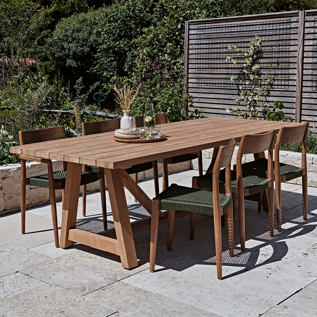 Table de jardin Soleado 240 cm en bois de teck FSC recyclé Raw Materials