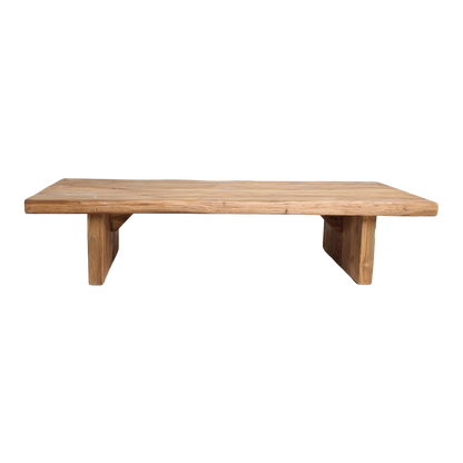 Table basse rectangulaire en teck FSC – matières premières recyclées